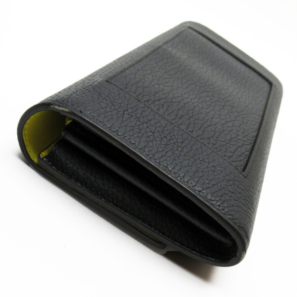 Celine Flap Multi Function Long Wallet Black Leat… - image 2